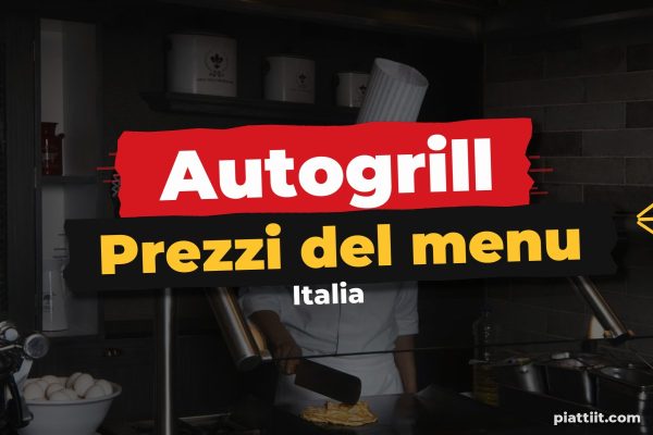 Autogrill menù prezzi 2026