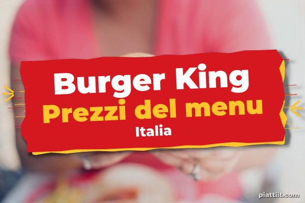 Burger King menù prezzi 2026