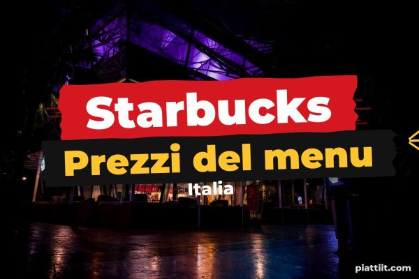 Starbucks menù prezzi 2026