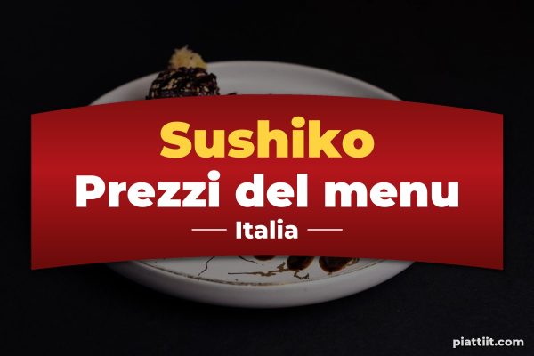 Sushiko menù prezzi 2026